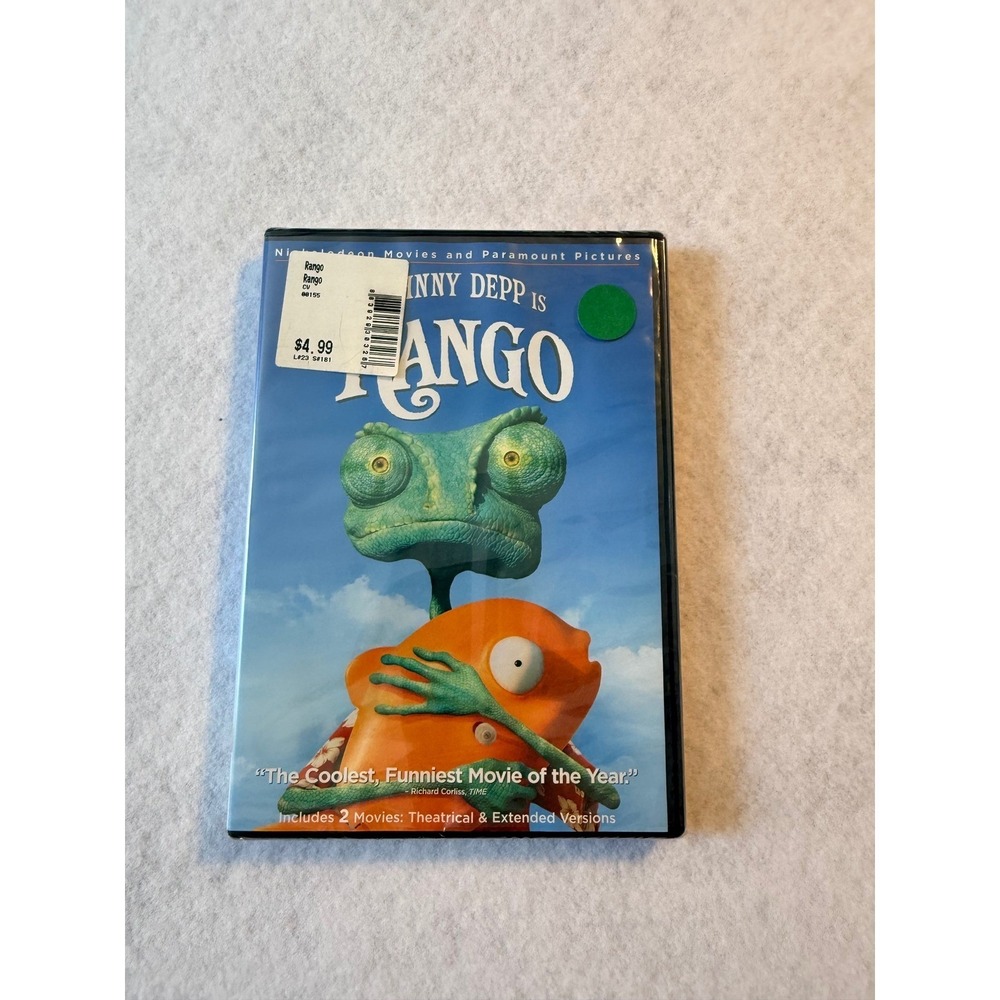Rango DVD Johnny Depp Nickelodeon Paramount Extended Theatrical Versions Widescr